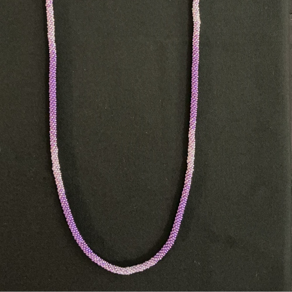 Elegant Purple Beaded Necklace